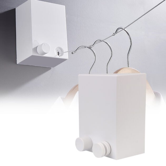 Corde à linge suspendue au mur Télescopique en Fil d'Acier Inoxydable