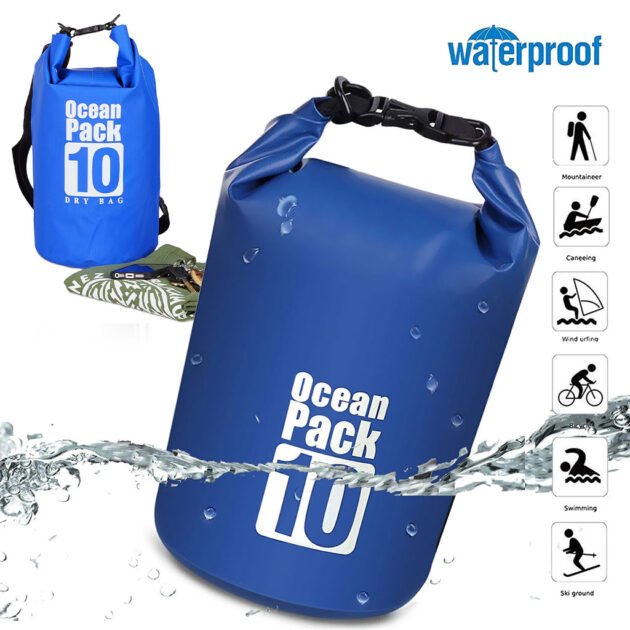 Sac Étanche Ocean Pack 10 litres en Tissue PVC 500D – حقيبة حفظ الأدوات من الماء