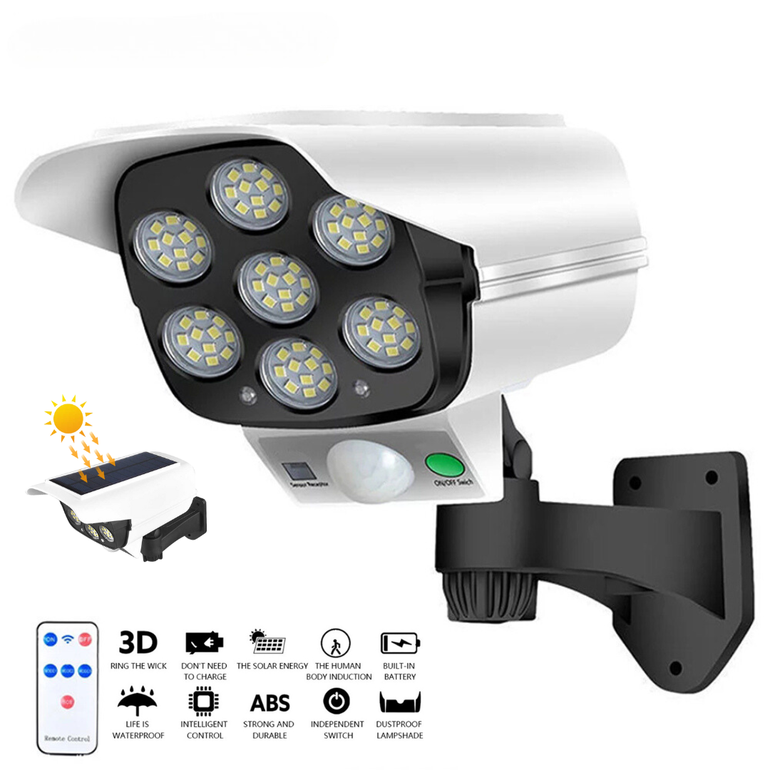 Projecteur Mural Solaire Forme Camera Détecteur De Mouvement