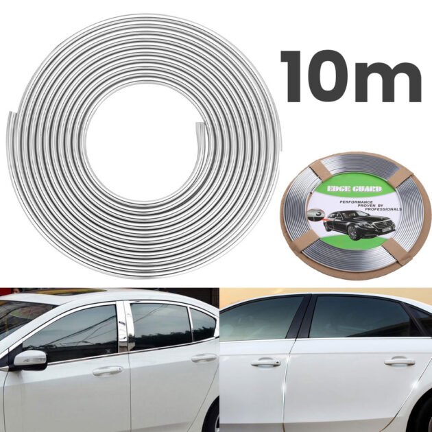 Bande de protection universelle en pour portières de voiture chromées 10m – شريط واقي لباب السيارة