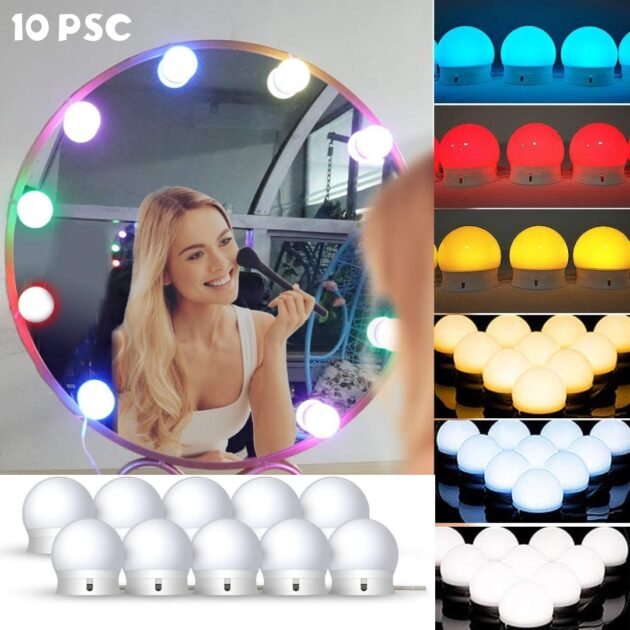 Chende Lampe Miroir RGB 10 psc mural Hollywood style