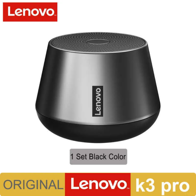 Lenovo K3 Pro -Mini haut-parleur sans fil BT 5.0,  portable, son stéréo HiFi, caisson de basses avec microphone, lecteur de musique, extérieur,