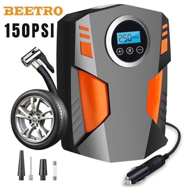 Compresseur d’Air Numérique pour Voiture et Moto 150Psi BE0173 – جهاز ضغط العجلات محمول