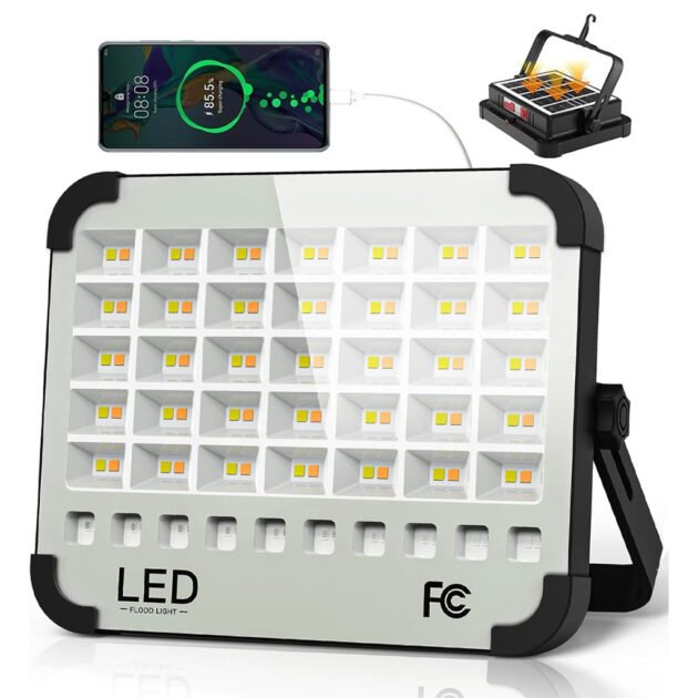 Lampe Solaire Rechargeable LED 300 W Portable et Magnétique 26000LM – مصباح محمول قابل للشحن بالطاقة الشمسية