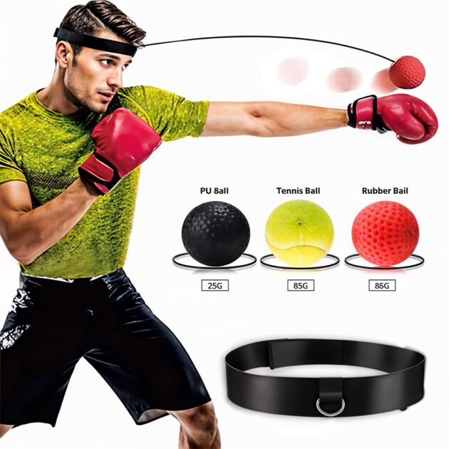Balle de Boxe Reflex pour améliorer la coordination œil-main 3Pcs