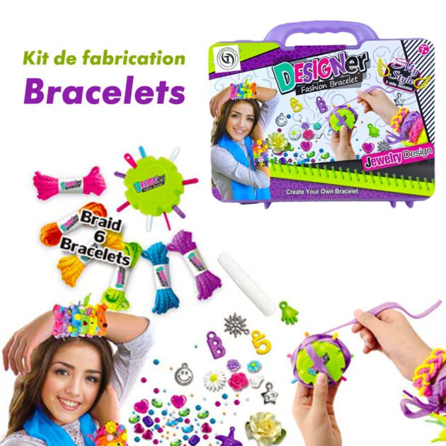 Kit de Fabrication de Bracelets Créatifs pour Filles