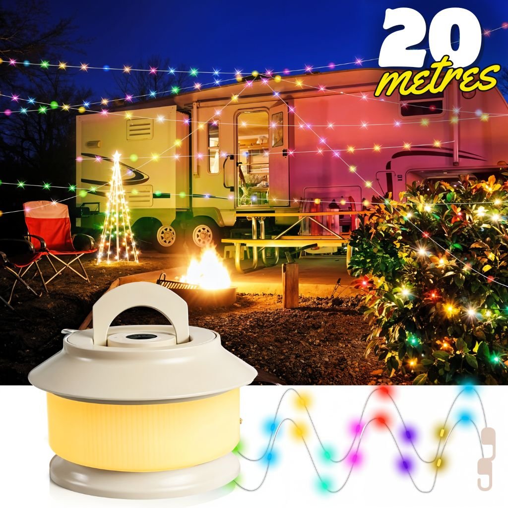 Guirlande Lumineuse Extérieure Rechargeable 20M - مصابيح سلسلة قابلة لإعادة الشحن