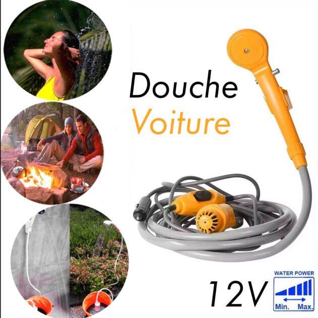 Douche Extérieure Portable Pour Camping et Voiture DC 12 V