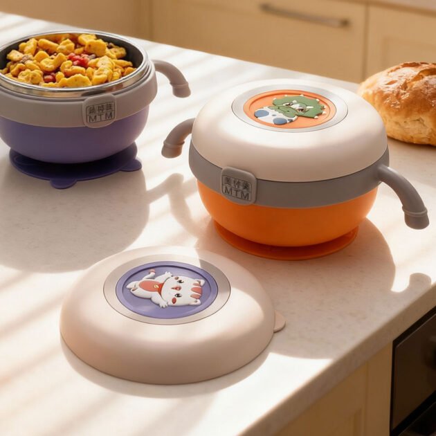 Boîte à Manger pour Enfants avec Couvercle Illustré Design Ludique – علبة حفظ الطعام للأطفال