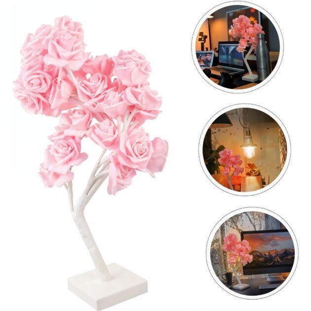 Lampe de Table fleur avec LED – مصباح طاولة زهور