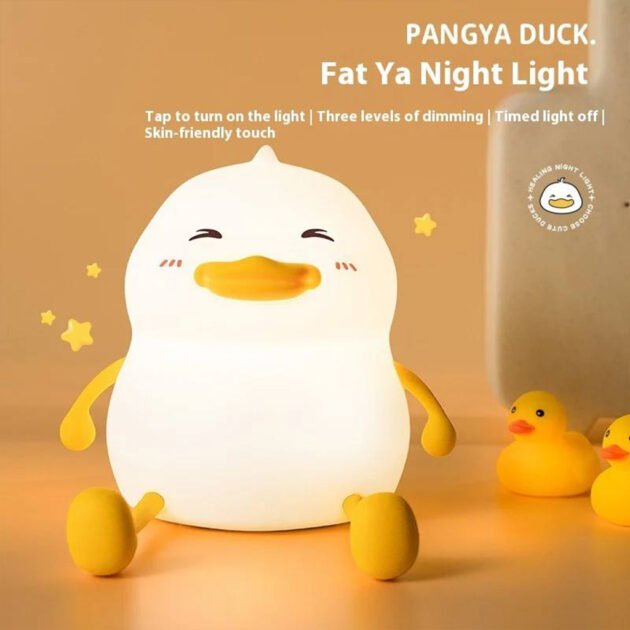 Veilleuse en Silicone Forme Canards pour Chambre d’enfant Rechargeable