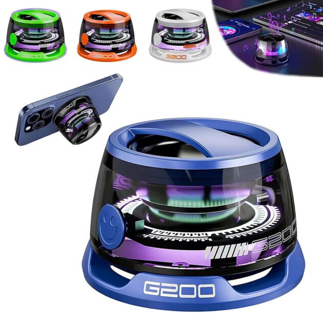 G200 Mini Haut-parleur Bluetooth magnétique sans fil avec lumière RVB – مكبر صوت مغناطيسي ومحمول