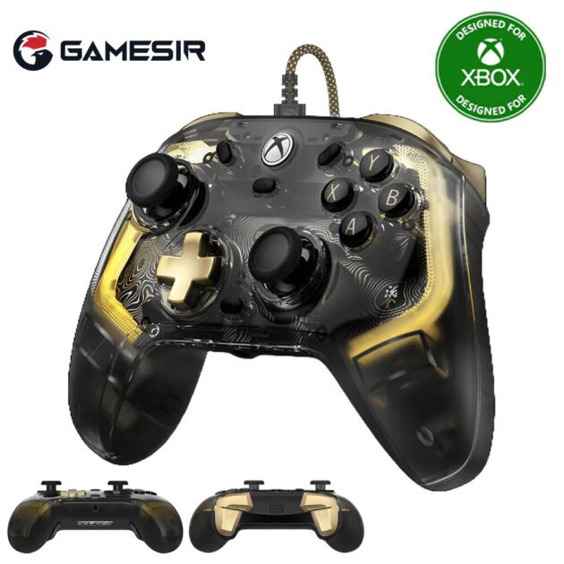 Manette filaire GameSir Kaleid Flux éclairage RGB pour Xbox – يد تحكم لاسلكية أصلية