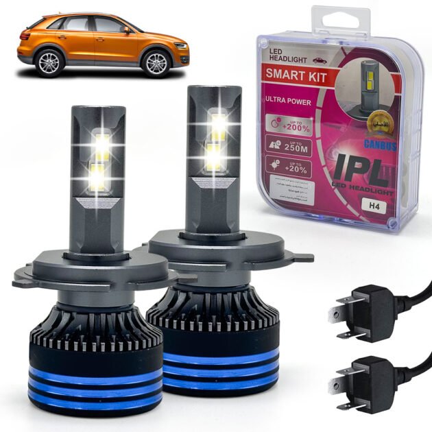 Kit Lampe de phare LED H4 6500K-16000LM Ultra Puissant – مصابيح إضاءة أمامية للسيارات