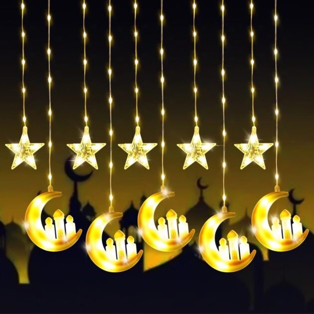 Guirlande LED Décorative Ramadan et Eid 3m 10pcs – مصابيح رمضان والعيد