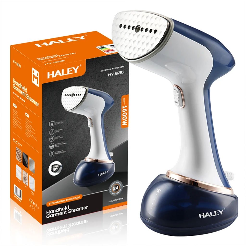 Défroisseur vapeur HALEY HY-326 1600 W chauffe rapide en 20 secondes portable et à main – مكواة ملابس محمولة