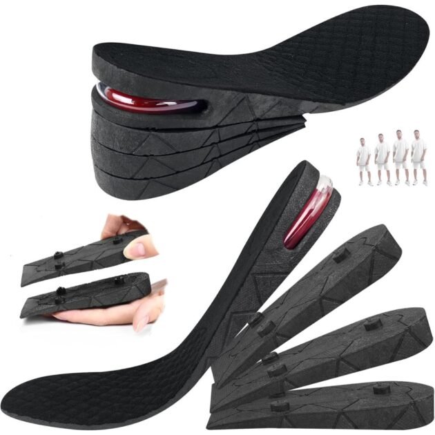 Semelles Rehaussantes 4 Couches Réglables Unisexe – نعل لزيادة الطول بـ 4 طبقات قابلة للتعديل