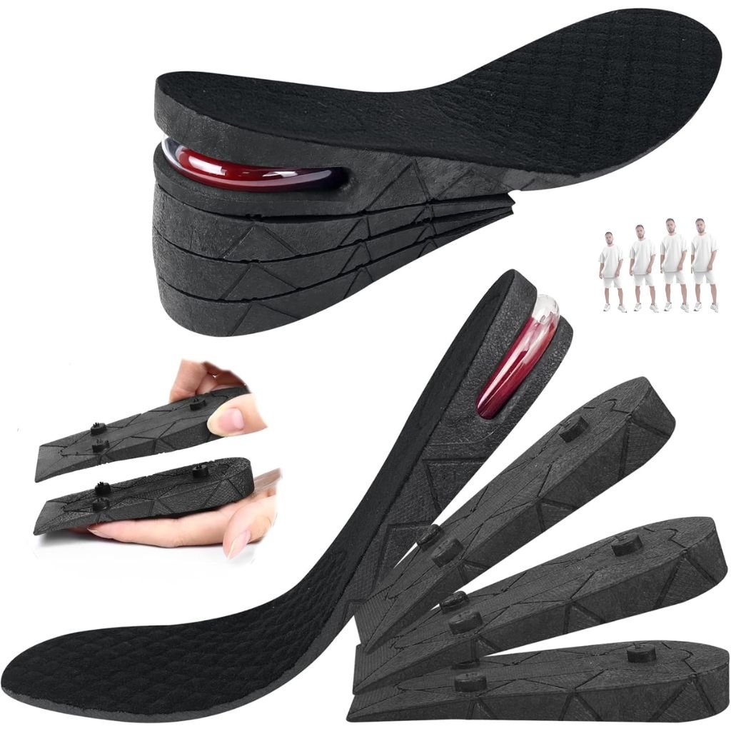 Semelles Rehaussantes 4 Couches Réglables Unisexe – نعل لزيادة الطول بـ 4 طبقات قابلة للتعديل
