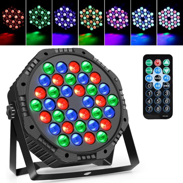 Projecteur Stroboscope LED RVB 36 LED avec Télécommande – جهاز الألعاب الضوئية
