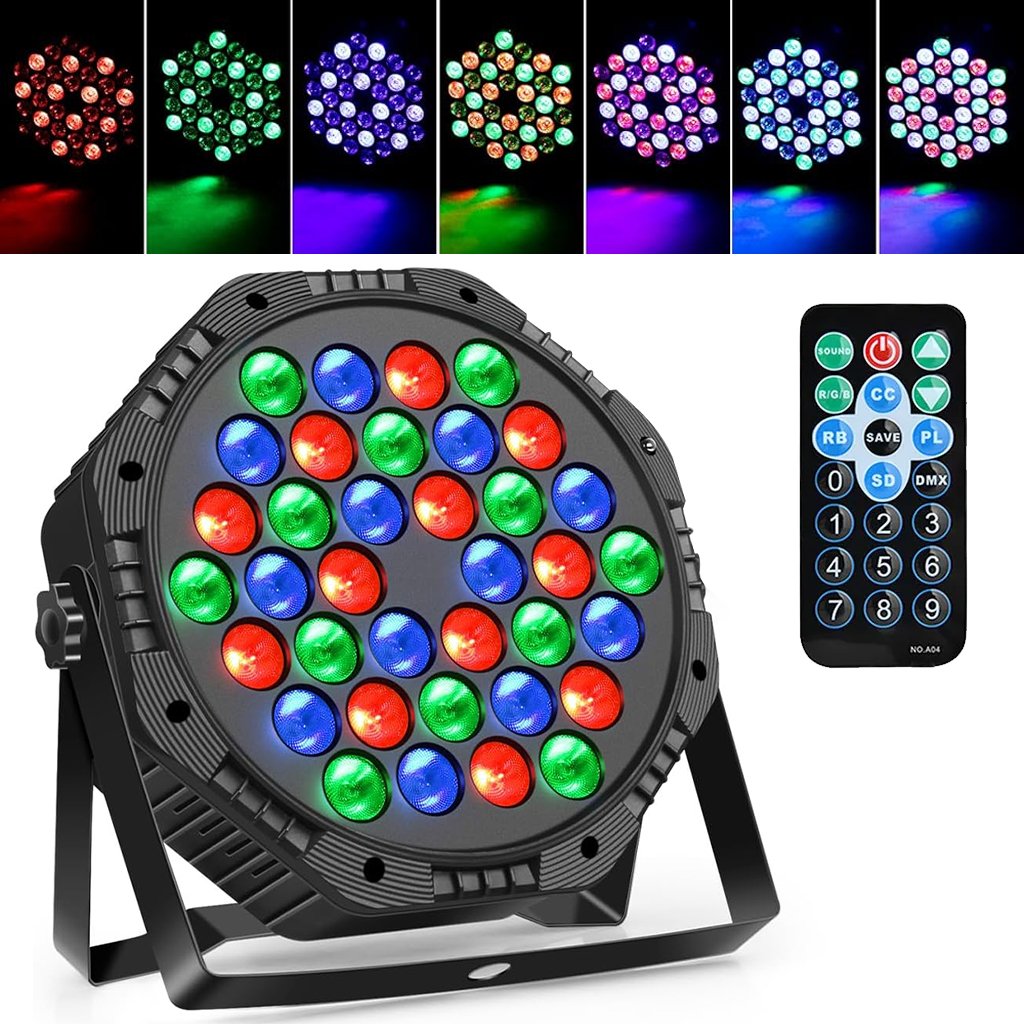 Projecteur Stroboscope LED RVB 36 LED avec Télécommande – جهاز الألعاب الضوئية