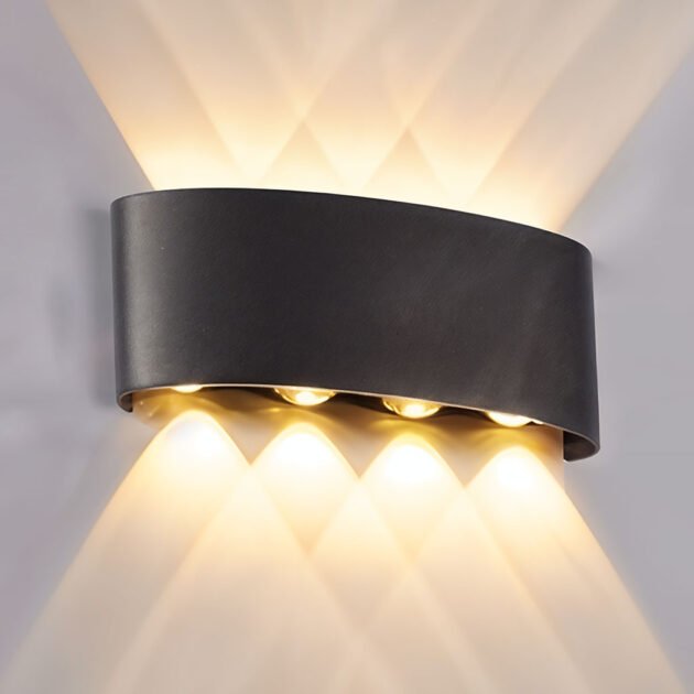 Applique Murale LED 8W D’Éclairage Extérieur 4 Lampes en PP
