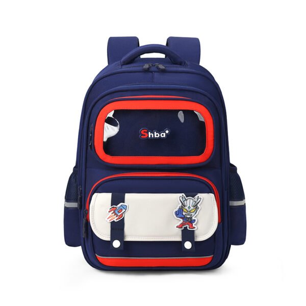 Sac à Dos Enfant Ludique avec Plusieurs Compartiment et un Peluche LM-5122 Bleu Nuit – حقيبة ظهر للأطفال أزرق ليلي