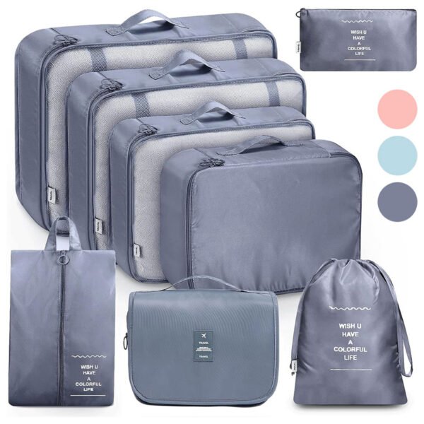 Organisateur Valise 8pcs Sac Rangement et Les Essentiels du Voyage