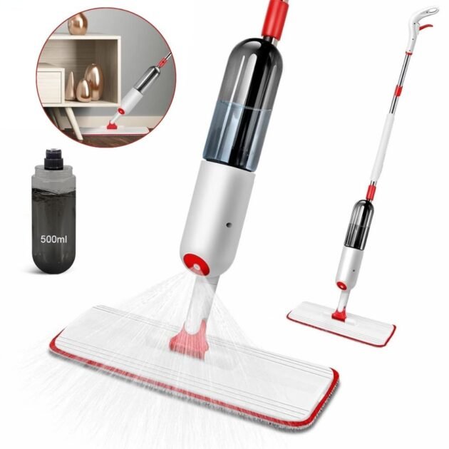 Balai Serpillère Pulvérisateur avec Réservoir Rechargeable – ممسحة بخاخ مع زجاجة قابلة لإعادة التعبئة