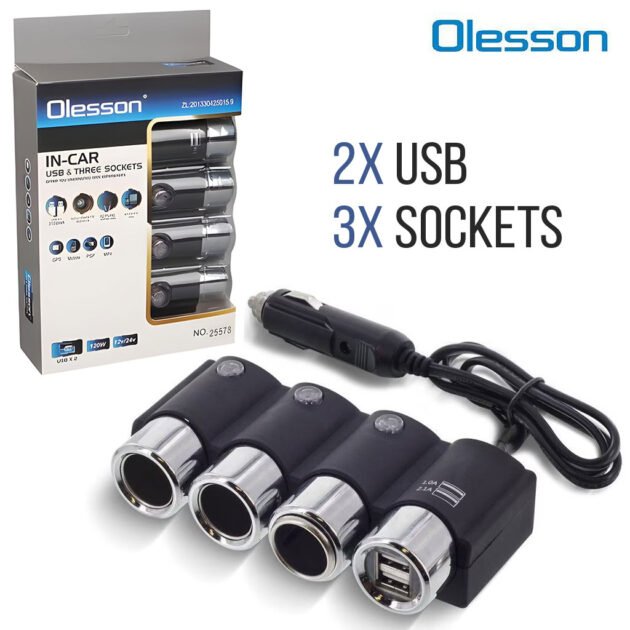 Olesson Extension allume cig-are OEM avec 2 ports charge rapide
