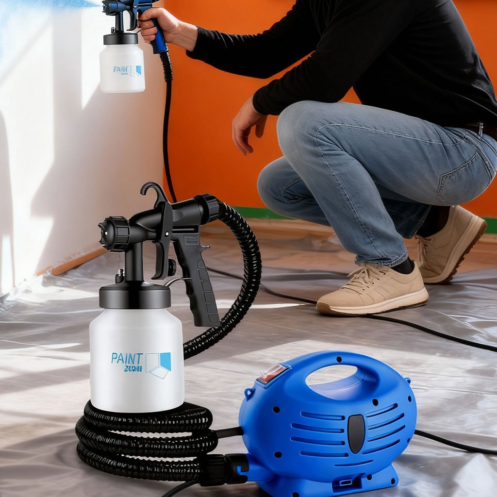 مسدس الطلاء الكهربائي المبتكر لاستعمال سهل بأداء متميز PAINT ZOOM Pistolet A Peinture Electrique A Usage Facile 800ml 600W