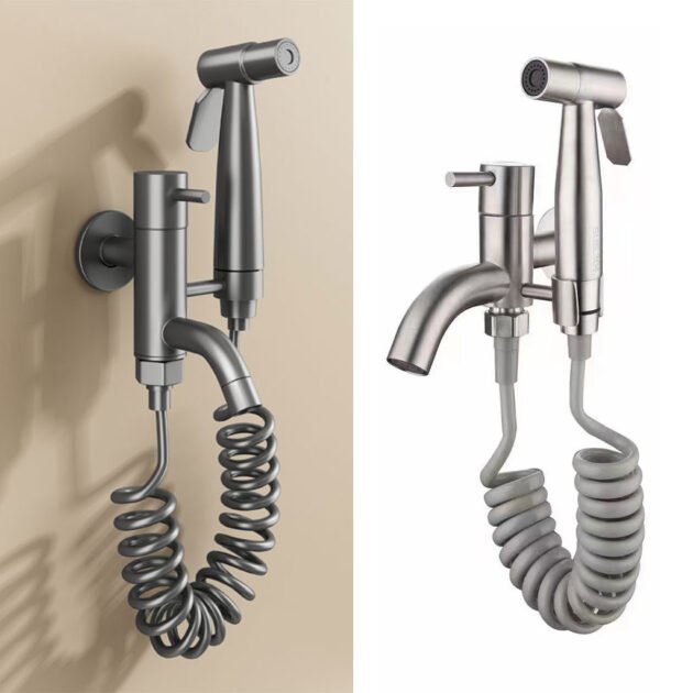 Pulvérisateur De Toilette À Haute Pression Avec Le Kit De Robinet V2 – رشاش مع صنبور حمام