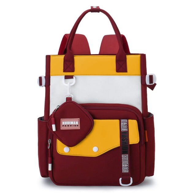 Ensemble de sacs d’école Kawai pour Enfants 2Pcs Avec Pochette Rouge – محفظة 2 قطع كاواي مع محفظة صغيرة أحمر