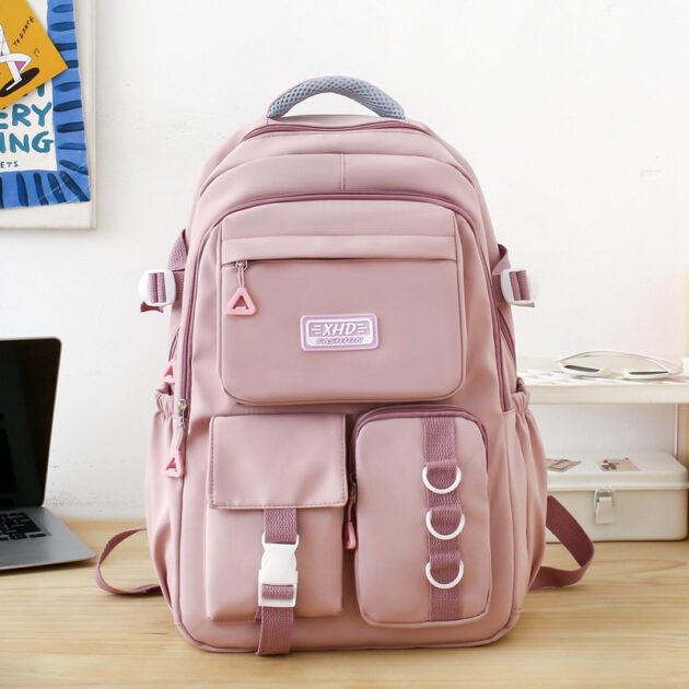 Sacs à dos d’école Style Décontracté XHD Rose – حقيبة ظهر مدرسية وردي