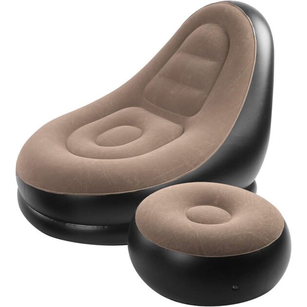 Chaise Gonflable avec Repose-Pieds Très Confortable – كرسي إسترخاء قابل للنفخ