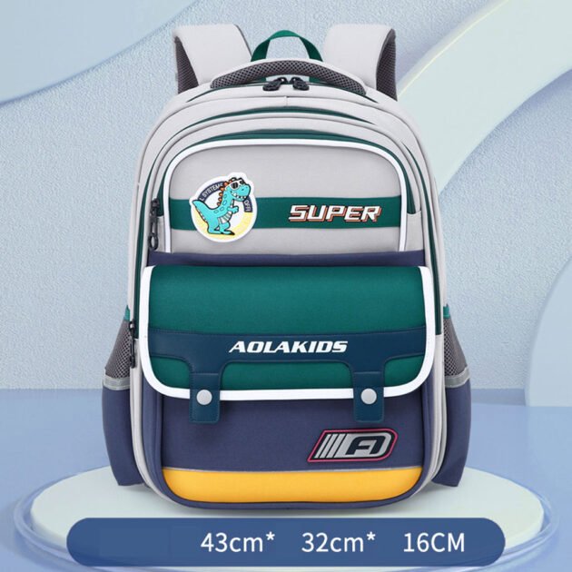 Sac à Dos Enfant Space Design Ludique Multi-Poches Gris – حقيبة مدرسية للأطفال لون رمادي