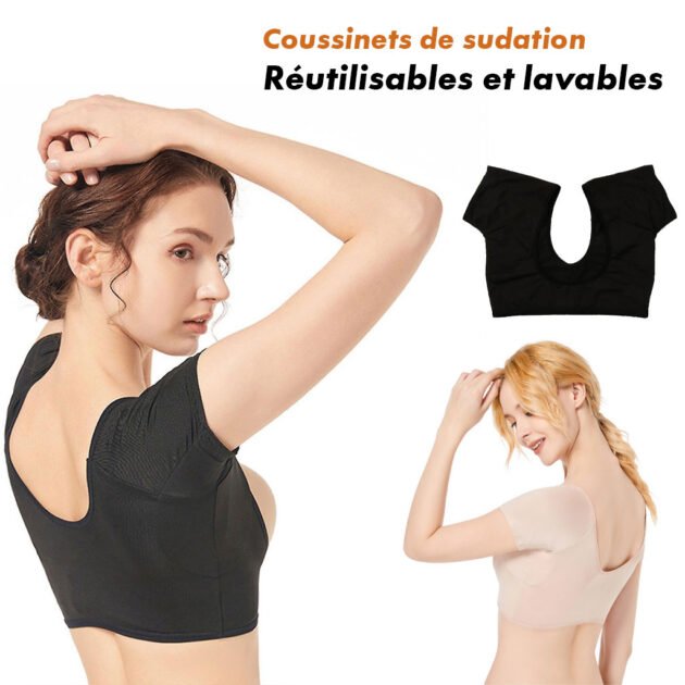 Coussinets de sudation en forme de t-shirt Réutilisables et lavables Pour les aisselles - وسادات عرق على شكل قميص قابلة لإعادة الاستخدام