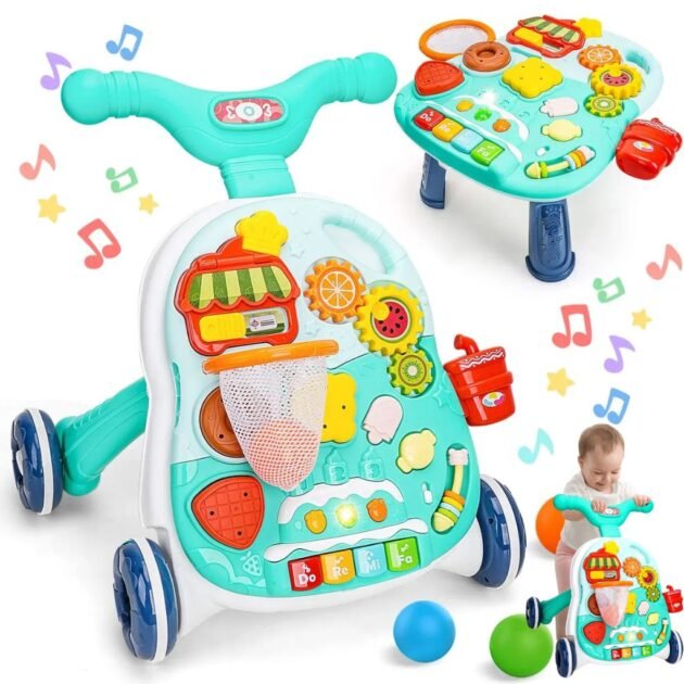 Trotteur Bébé Multifonction 4 en 1 avec Panneau de Jeu – مشاية أطفال متعددة الوظائف