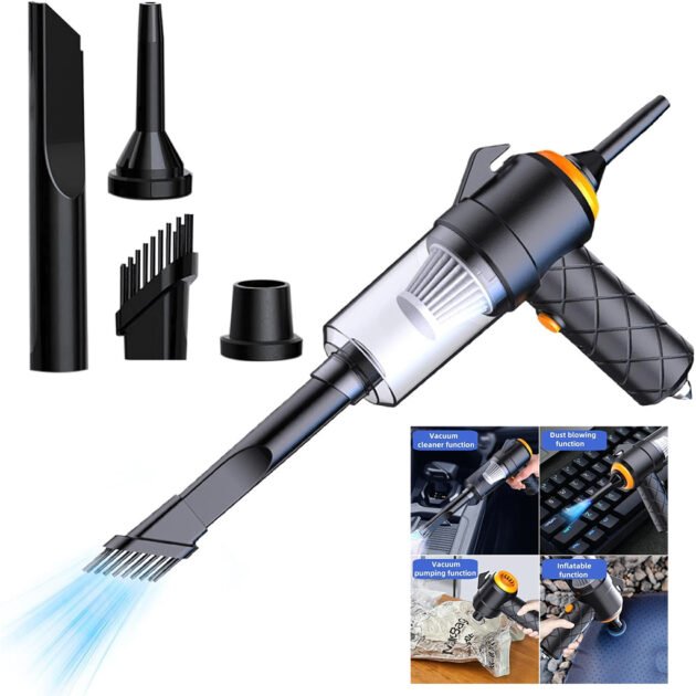 Aspirateur et souffleur 2en1 rechargeable par USB Compact et puissant – مكنسة كهربائية يدوية