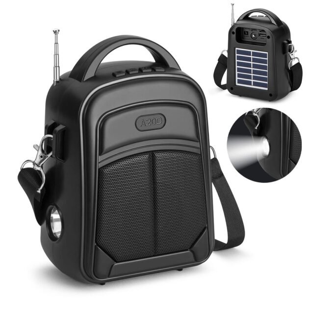 Haut-Parleur Sans Fil avec Qualité Sonore Hi-Fi et Panneau Solaire YG-A20T – مكبر صوت محمول