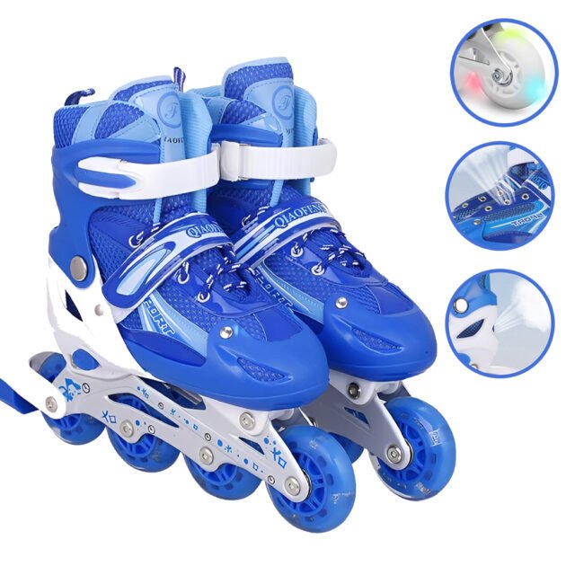 les rouleurs Alignées Confortables pour Enfants avec des roues RGB  pointure de 35-38 / 38-42 / 30-32