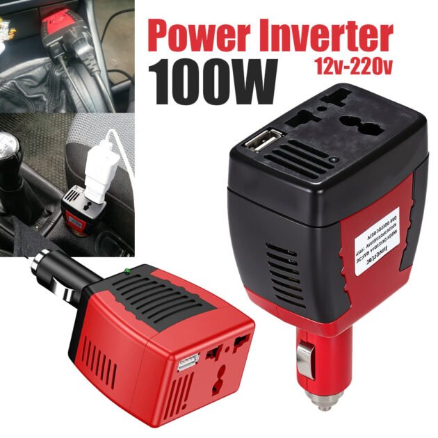 Convertisseur de tension automatique pour voitures 100W DC 12V à AC 220V – محول تيار الكهربائي