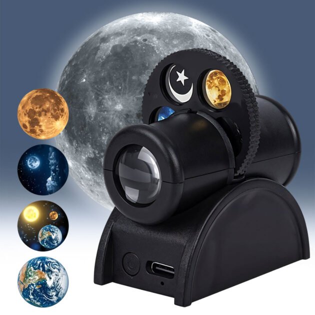 Lampe de projection de ciel étoilé avec 15 motifs – مصباح عرض القمر