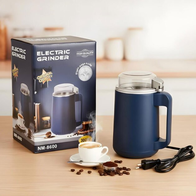 Moulin à café et grains électrique INOX 300W - مطحنة كهربائية للحبوب والتوابل