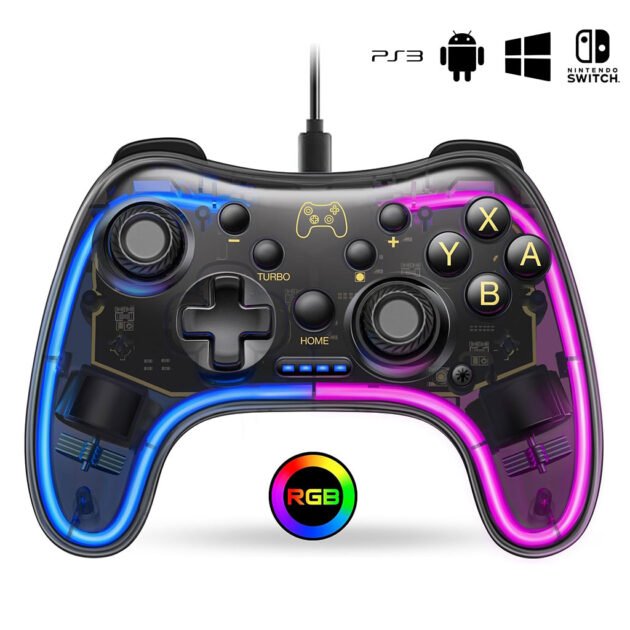 Manette de Jeu Filaire RGB PG-002W