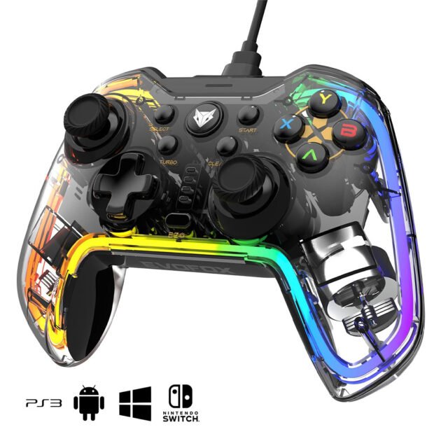 Manette de Jeu Filaire RGB PG-003 - يد تحكم بأضواء ملونة