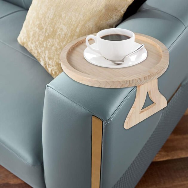 Plateau d'accoudoir de fauteuil en Bambou - صينية مسند ذراع للأريكة