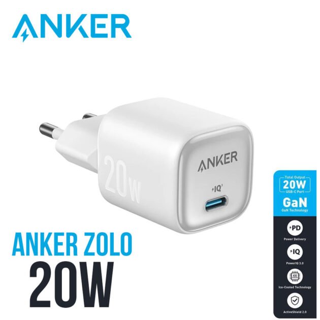 Boite Chargeur Anker Zolo Original 20W USB-C - شاحن أصلي