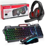 Nova Tech Pack Gaming 4en1 – Ensemble Complet Clavier, Souris, Casque Tapis - مجموعة أدوات الحاسوب كاملة