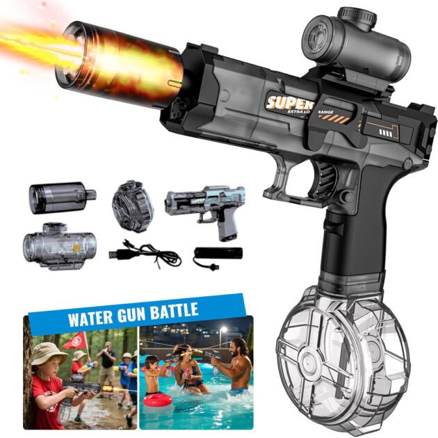 Pistolet à Eau Electrique 320 ML avec Effets Lumineux - مسدس مائي أوتوماتيكي