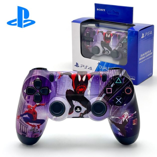 SONY DualShock Manette PS4 Sans Fil, Batterie Rechargeable (High Copy) – Edition Spider